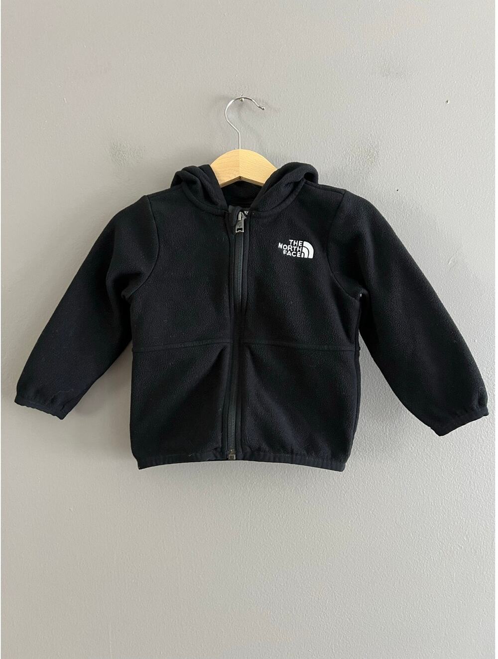 North Face Glacier Fleece Full Zip Hoodie 12-18 Month Black Jacket Baby